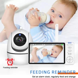 Baby Monitor HD 5 Inch LCD Two Way Talk PTZ Lullabies For New Born