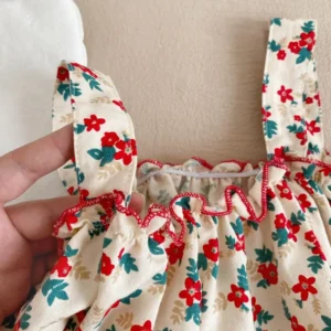 1 - 6 Y Girls Cotton Top with Ruffles + Denim Shorts Sets