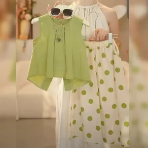 Girls T-shirt and Striped Pants Outfits 5-14 Years