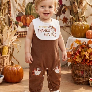 Boy Thanksgiving Overall