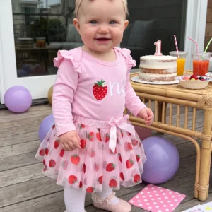Girl 1 St Birthday Headband Long